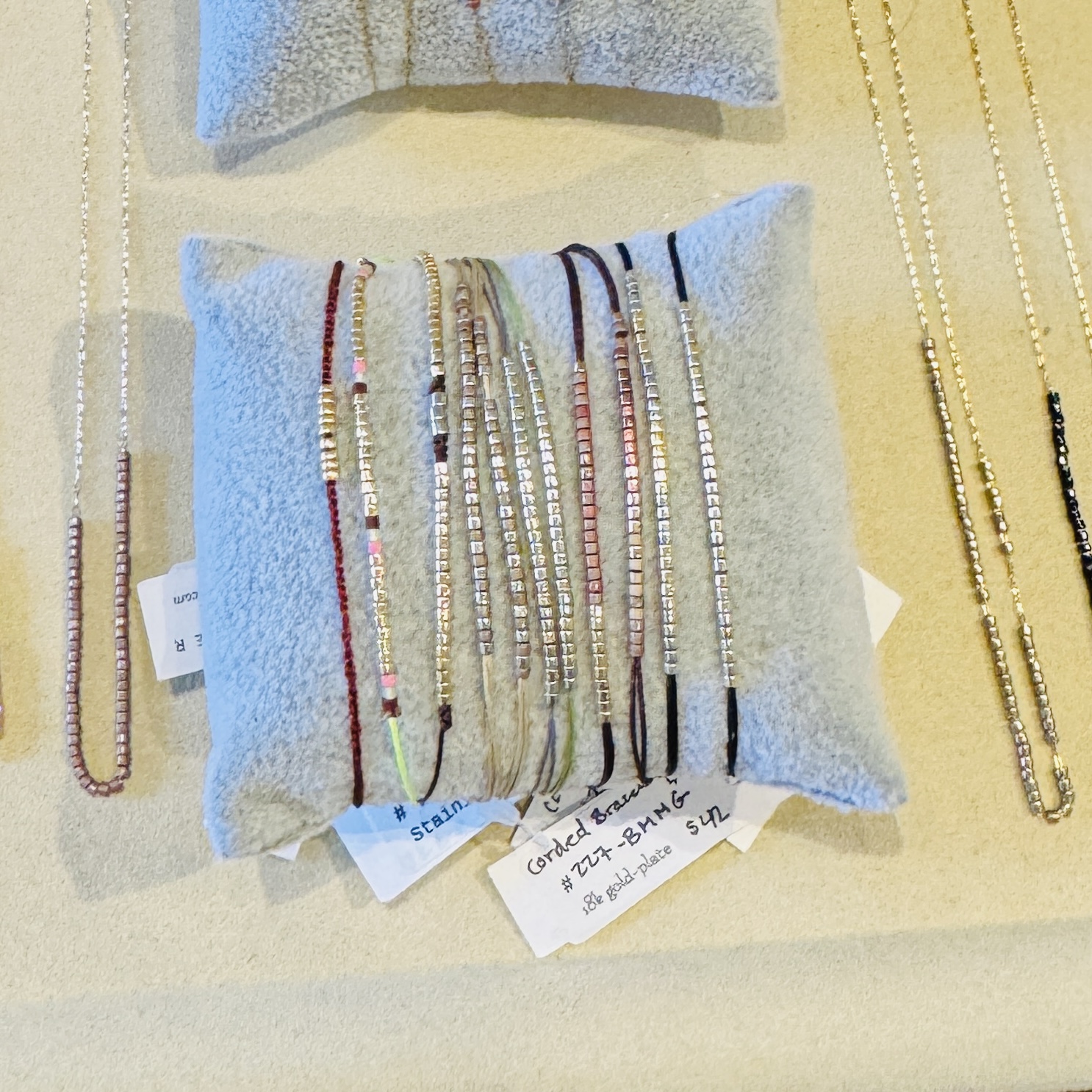 corded bead bracelet all