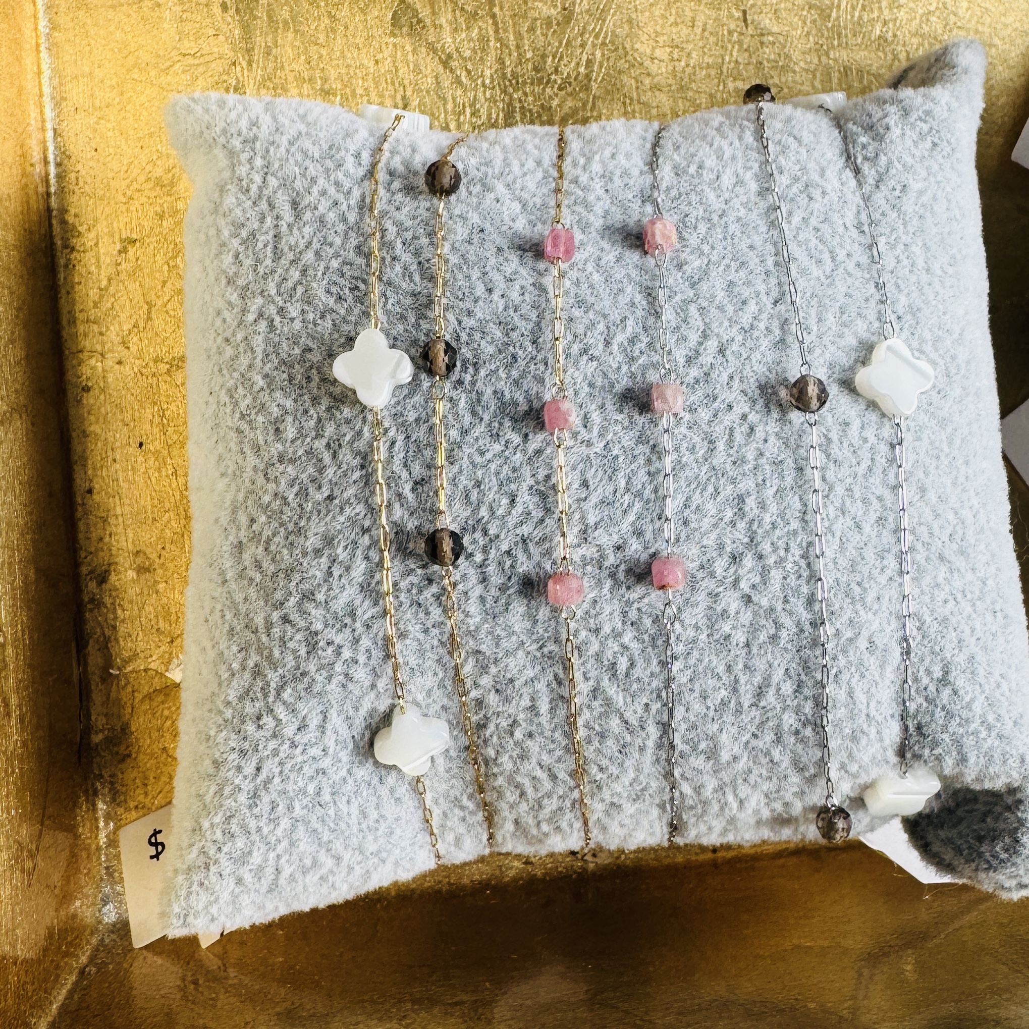 floating gemstone bracelets