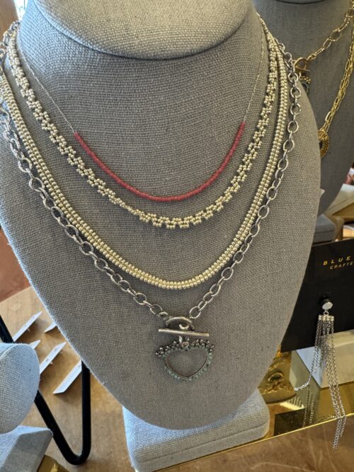 Queen of Heart toggle - pewter/turq