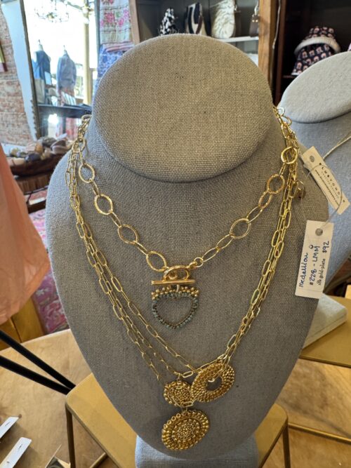 Queen of Heart toggle - gold/turq